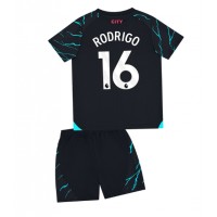 Billiga Manchester City Rodri Hernandez #16 Barnkläder Tredje fotbollskläder till baby 2023-24 Kortärmad (+ Korta byxor)